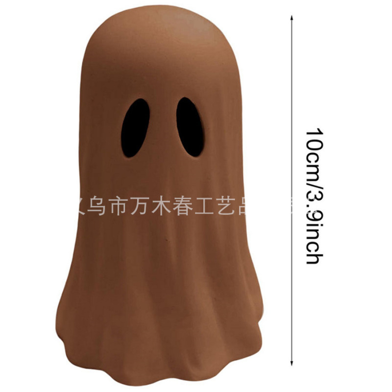 跨境新品万圣节可爱白幽灵派对装饰庭院摆件书房桌面装饰摆件|undefined