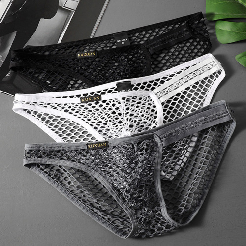 Men's underwear with large mesh triangle European and American sexy quick-drying breathable cool sensation men's triangle pants
