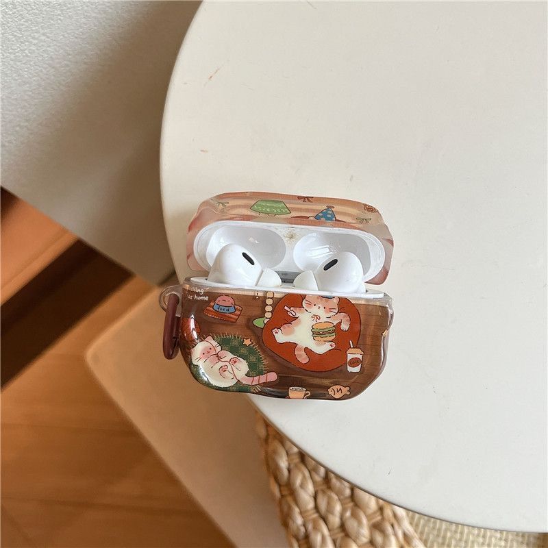 Gatos perezosos para AirPods 4 generación 5 generación Apple auriculares estuche airPodspro2 estuche Bluetooth