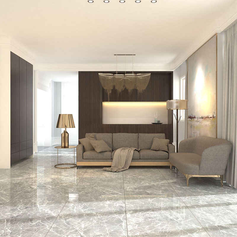 suelo autoadhesivo reflectante resistente al desgaste hogar superficie brillante suelo de cemento colocado directamente antideslizante PVC piedra-plástico baldosas