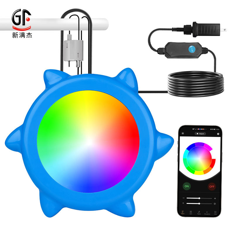 New LED pool light 12V submersible magnet underwater light Bluetooth APP control voice control hanging wall hanging light