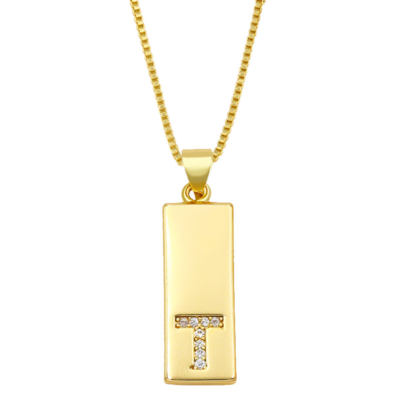 Collier Simple Rectangle 26 Lettres display picture 12