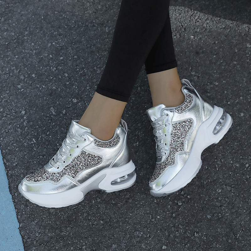 Damen Herbstmode All-in-One-Erhöhung Damenschuhe dicke Sohle Freizeitsportschuhe_voghion.com