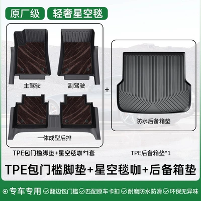 Blanket A4L Magotan Q5L — Universal Foot Pad - double-layer-package-coffee-color-starry-sky-blanket-tpe-bag-threshold-mat-trunk-mat