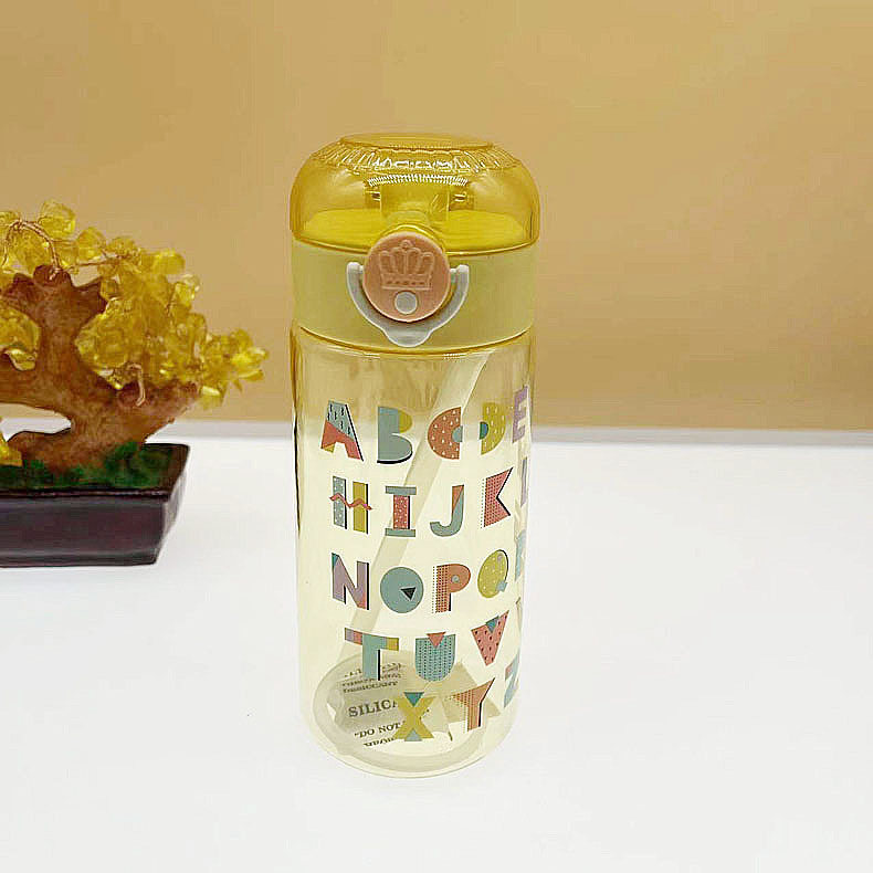 Estudiante paja taza de agua niñas verano plástico portátil lindo niños rebote cubierta fresca Internet celebridad paja taza