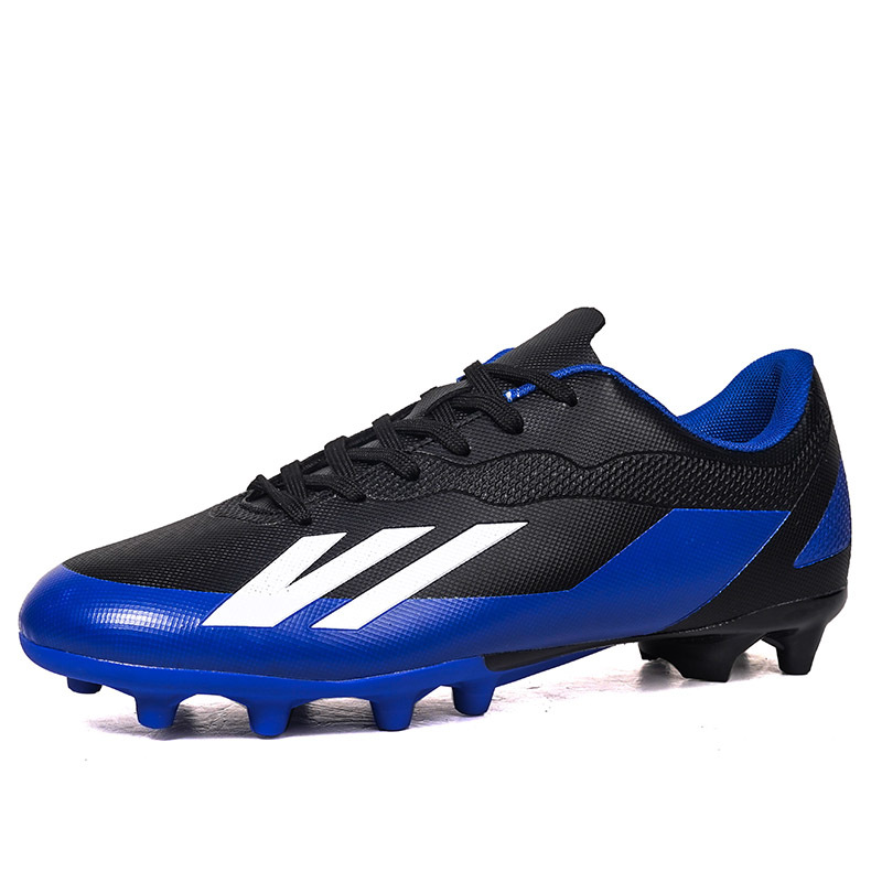 2025 zapatos de fútbol nuevo color juvenil anti-deslizante hombre y mujer AG clavos largos de césped estudiantes fabricantes transfronterizos