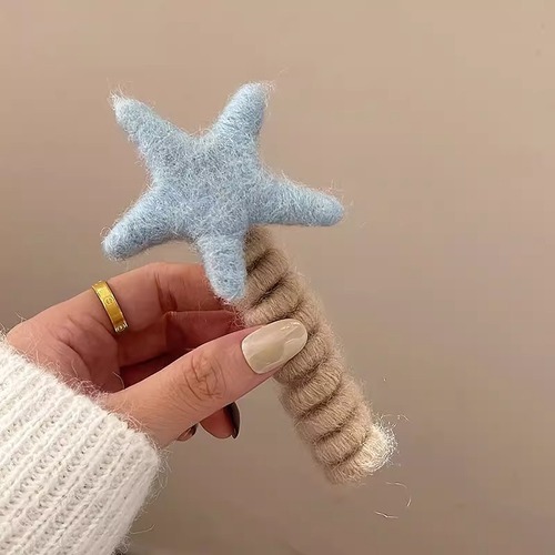 Autumn and winter felt cute straight-line braided phone cord hair ring for women, elastic, durable and not harmful to hair, internet celebrity braided hair artifact