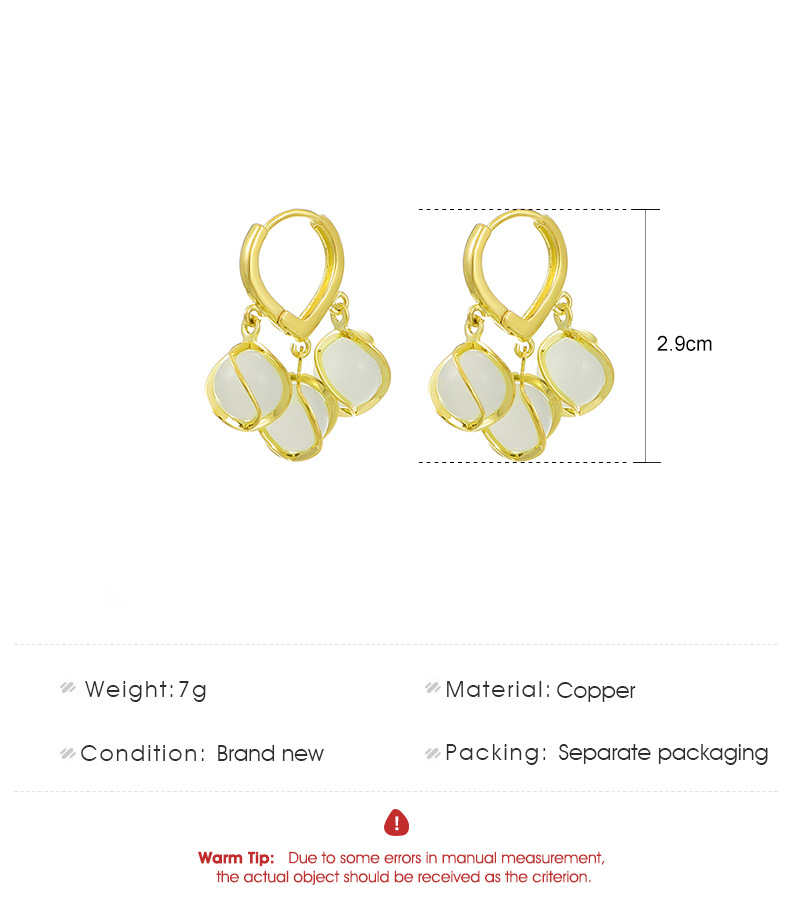 Women's Elegant Geometric Copper Opal Earrings Inlay Drop Earrings display picture 1