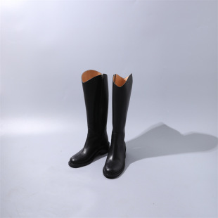 Long boots for women's knee long boots autumn and winter 2025 new leather high-tube horse boots knight boots black equestrian boots