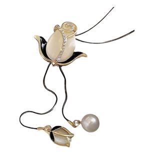 Sweater Necklace Long Necklace Explosion Models Autumn and Winter Temperament Advanced Sense Sweater Chain Temperament