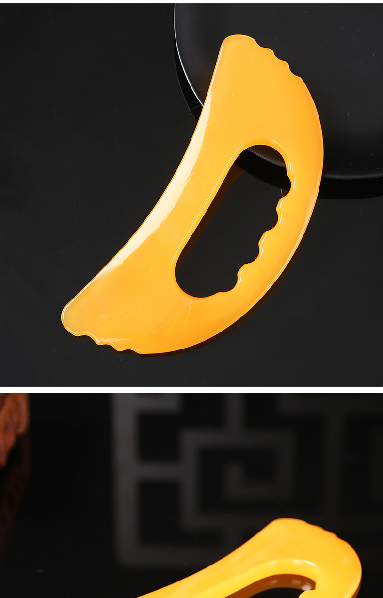 Gua Sha Massage Tool Crescent Shaped Resin Body Point Pressing Stick for Back Neck Shoulder Full Body Care preparation