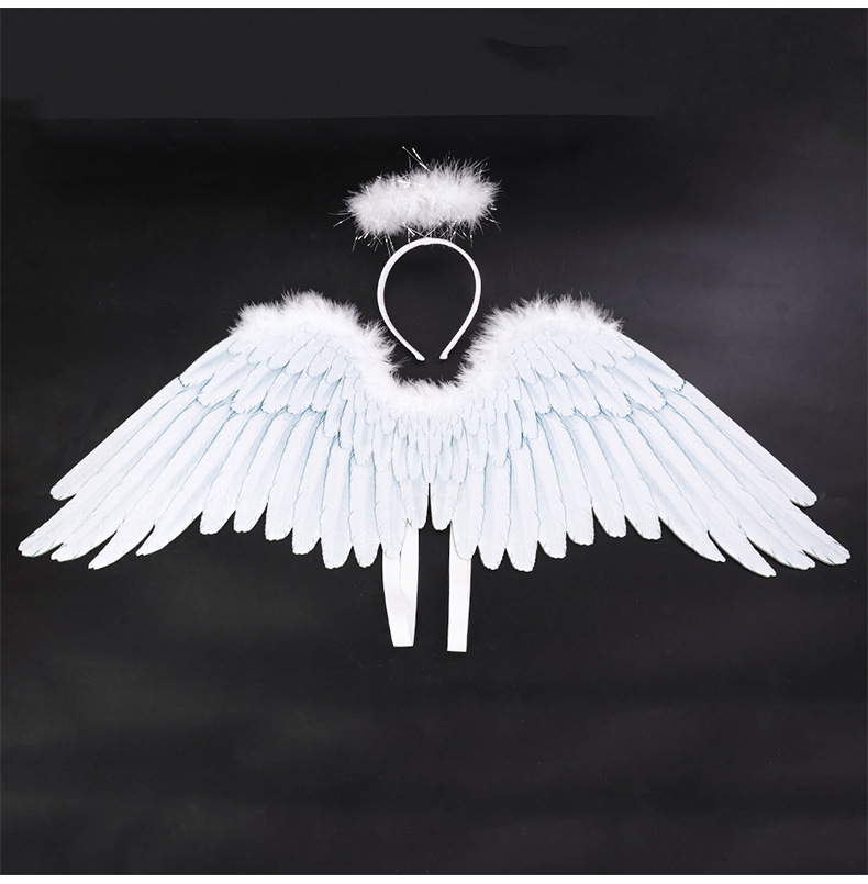 Halloween Festival Halloween Angel Wings Cloth Nonwoven Feather Masquerade Stage Costume Props Party Supplies Party Accessories