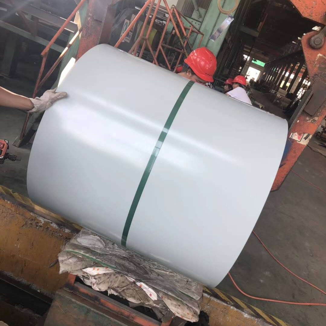 工程彩涂镀锌钢卷0.6*1250彩钢卷氟碳涂层海蓝白灰镀铝锌彩钢板