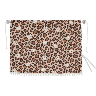Car Curtains Creative Cartoon Leopard Car curtains - fur-ball-leopard-print-cat-curtain-brown