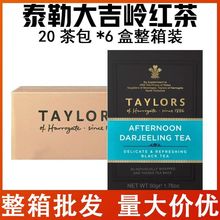 taylors泰勒茶大吉岭红茶20茶包*6盒整箱奶茶店商用调味袋泡茶叶