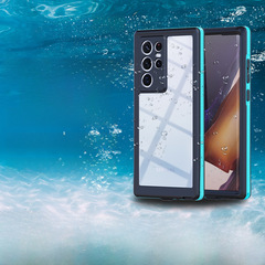 適用三星S22防水手機殼S22+透明軟殼S22Ultra全包防摔透明保護套