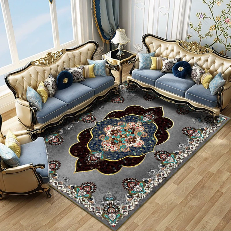 Area rug Persian‑style, retro ethnic boho design, for coffee table/sofa/bedside, multiple sizes