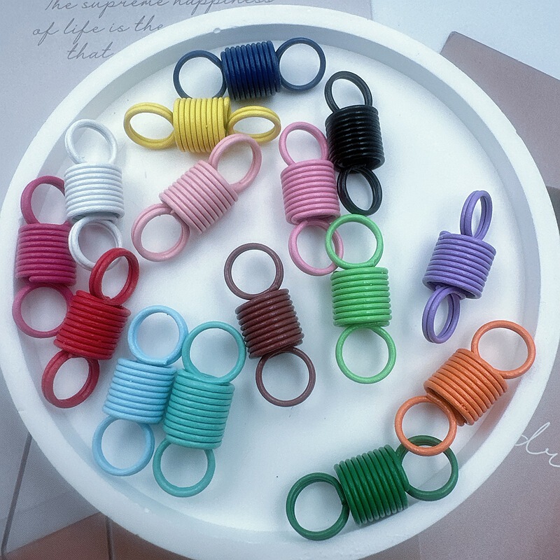 Spring Buckle DIY Colorful Paint Pull Ring Keychain Luggage Toy Accessories DIY Jewelry Accessories Materials