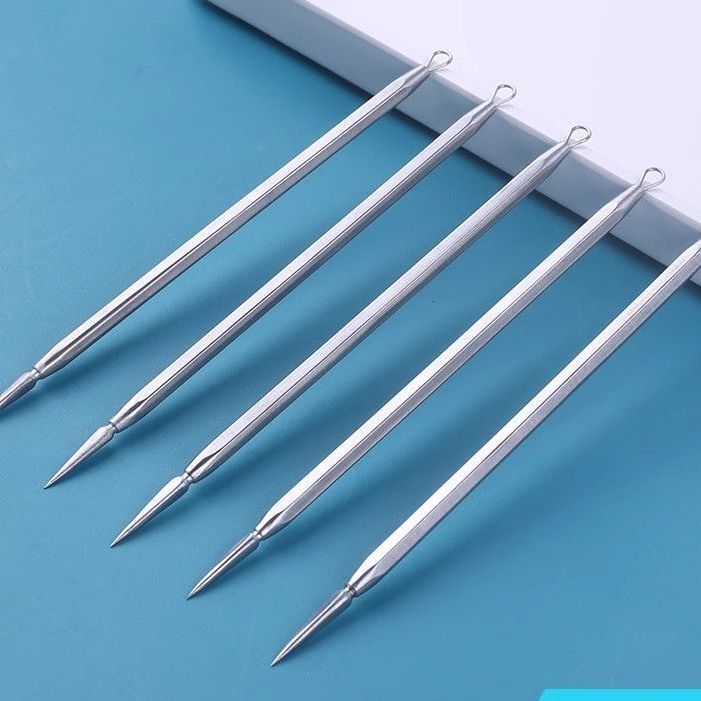 超细粉刺针套装细胞夹去黑头镊子刮闭口挑挤痘祛痘针清洁呷鸣