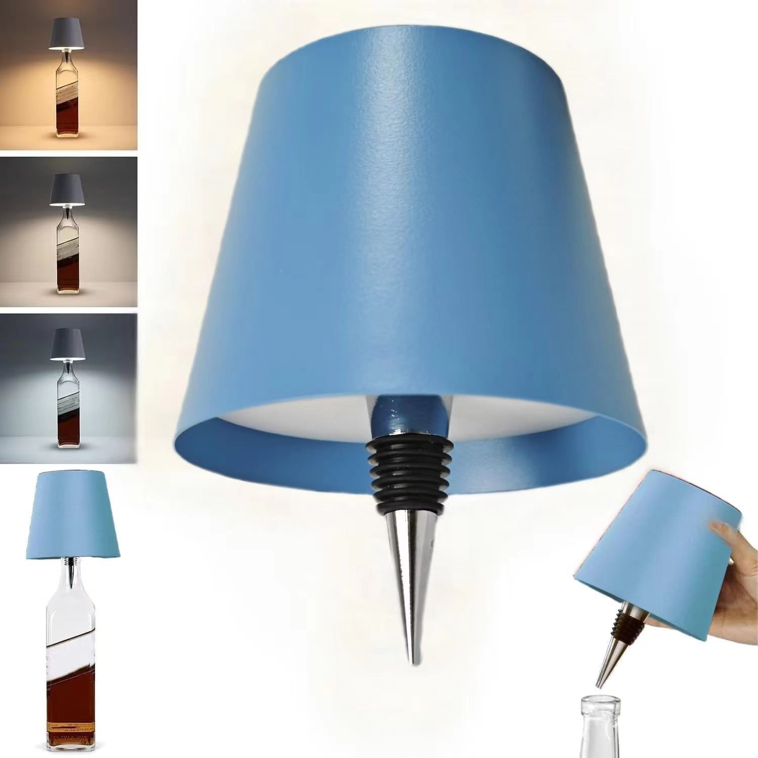 Lámpara de botella de vino enchufable transfronteriza Lámpara de vino RGB Restaurante Bar Atmósfera de carga táctil incorporada Lámpara de mesa de pie alto