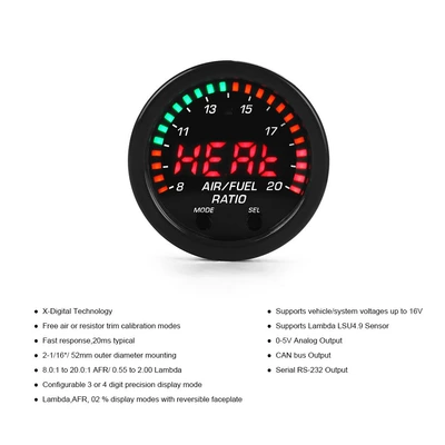 Digital display air-fuel ratio automobile instrument