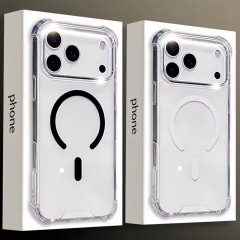 适用iPhone17ProMax手机壳磁吸开口苹果17Air透明亚克力16E保护套