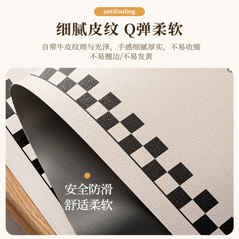 Estera de mesa de cuero lavable impermeable a prueba de aceite anti-escaldadura estera de escritorio mesa de café mantel Luz de lujo de alto grado sala de estar mantel