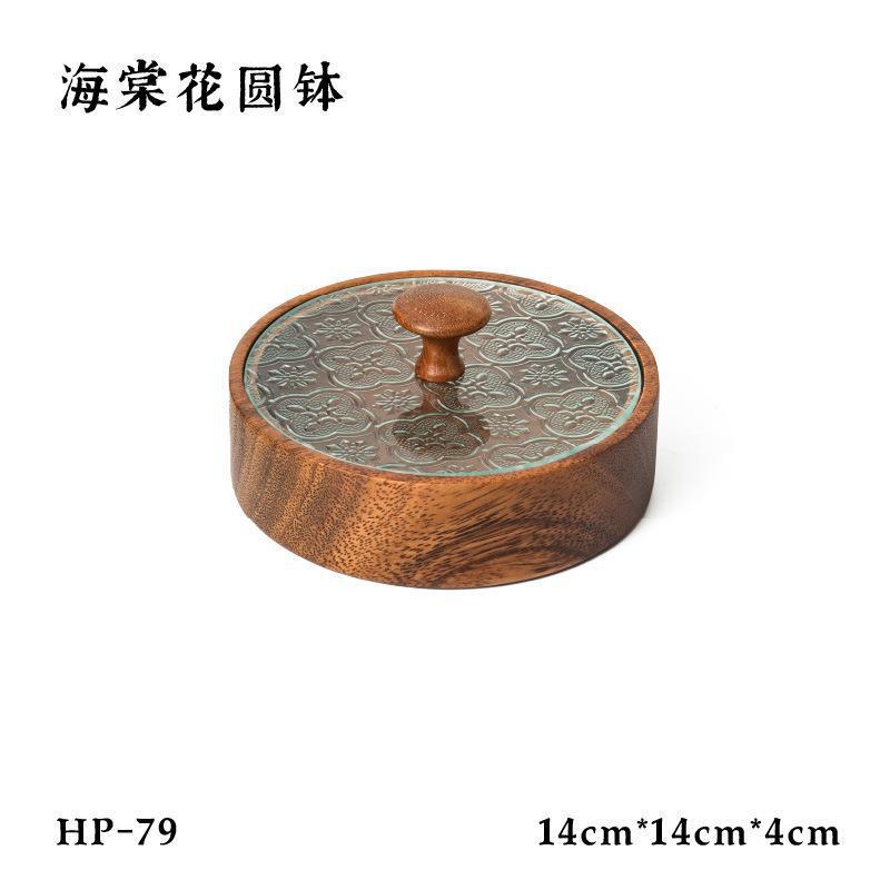 Fábrica directa japonesa Begonia flor vidrio nogal plato de fruta hogar creativo plato de fruta snack plato de tuerca al por mayor