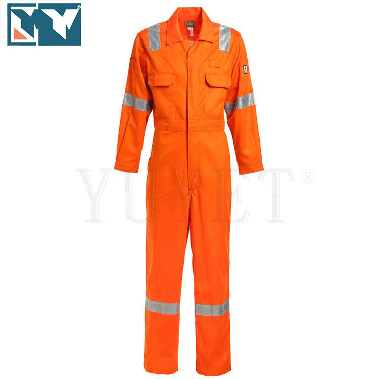 厂家直销纯棉阻燃防护服连体防火服静电保护连体防护衣