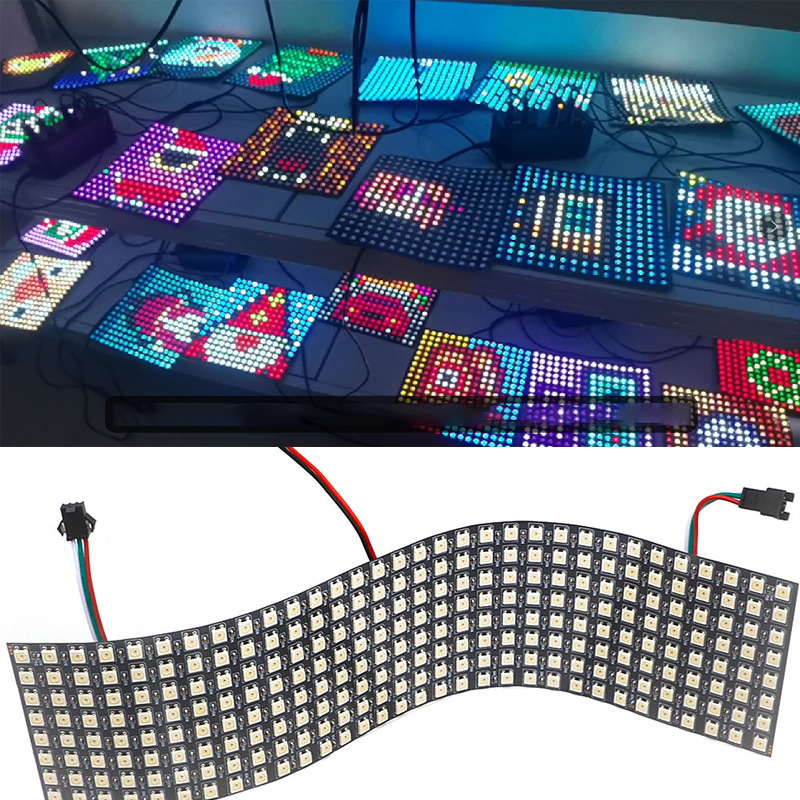 RGB プログラマブル 5050 フルカラー LED ピクセル スクリーン車のディスプレイドットマトリックス距離マジックカラー LED 電子スクリーン LED|undefined
