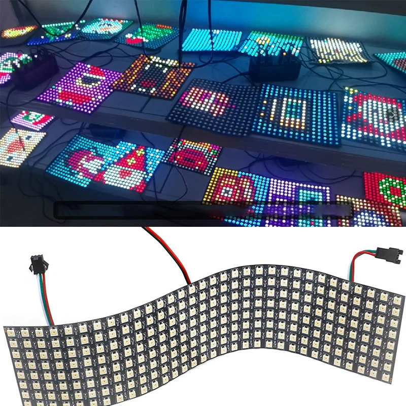 RGB программируемый 5050 полноцветный led пиксель экран автомобильный дисплей точечная матрица шаг led дисплей LED экран
