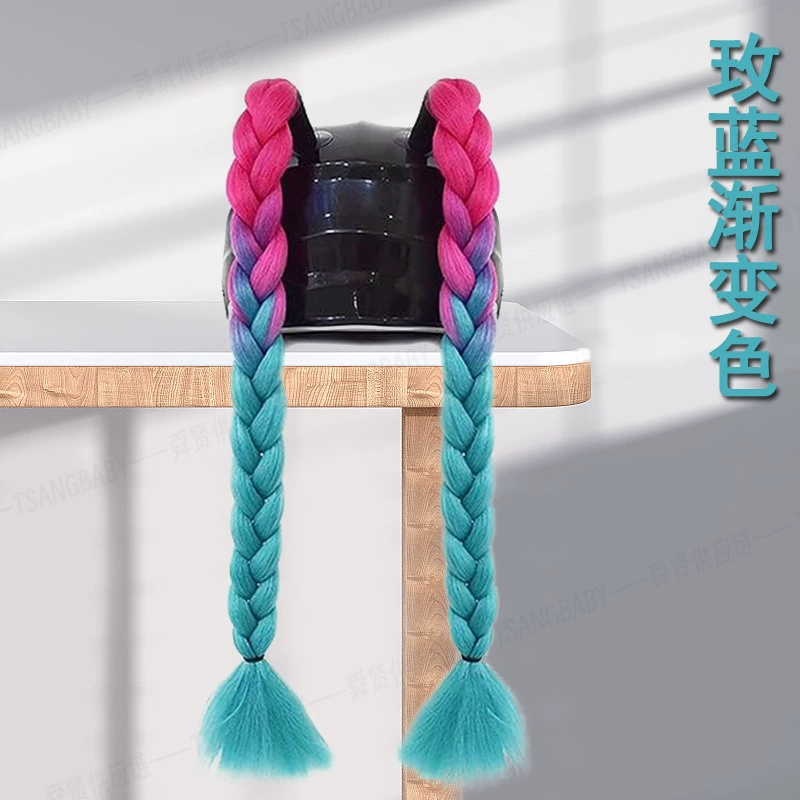 Ponytail with pigtail, helmet, electric car with accessories, accessory, Amazon