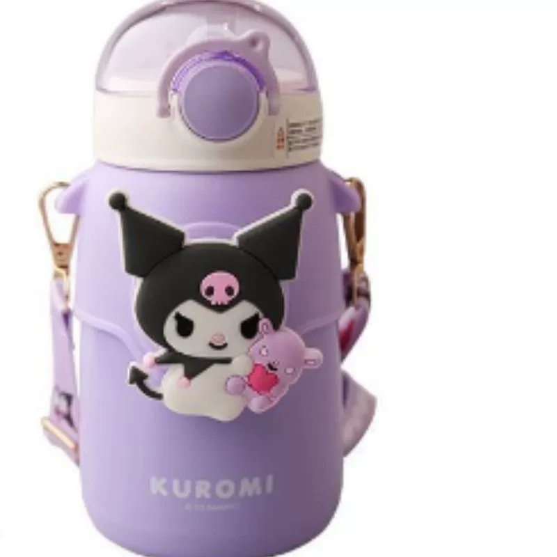 Детская термос-кукла Sanrio Kulomi для школы девочек, милая, с большой пузом, трубочка, чашка для воды 2024 новая модель
