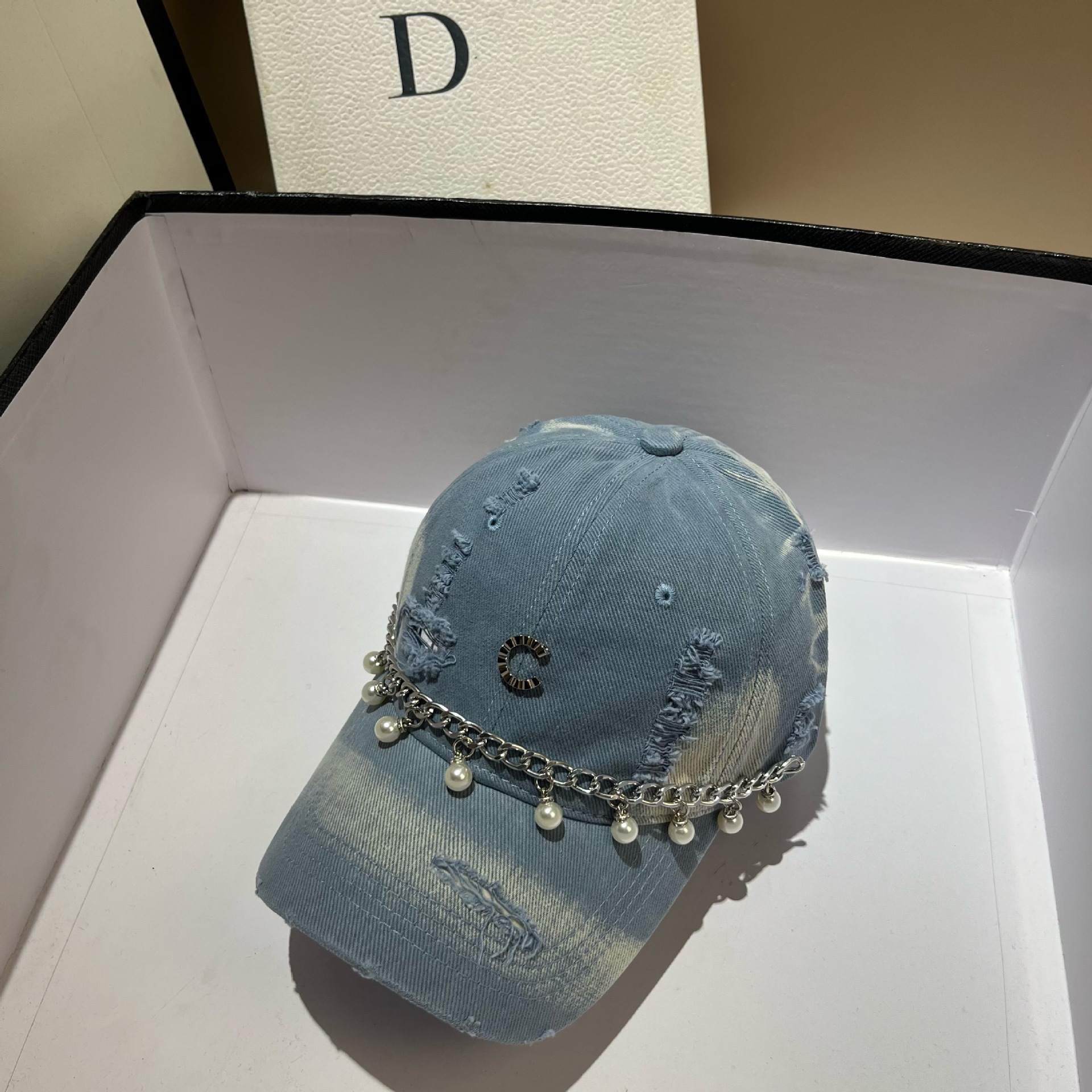 Κορεατική έκδοση σε μικρό άρωμα με γράμμα C, μαργαριτάρι, βουρτσισμένο βαμβάκι, μπέιζμπολ, φθινόπωρο, νέο στυλ, εξατομικευμένο_voghion.com