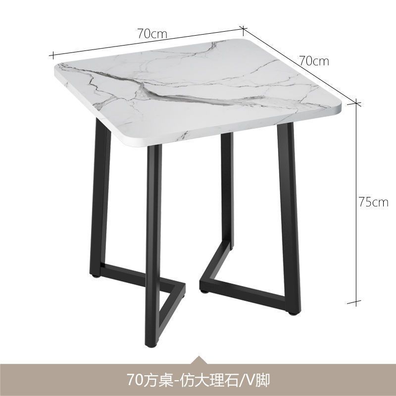 인조대리석-70 V자형 다리가 있는 원형 테이블