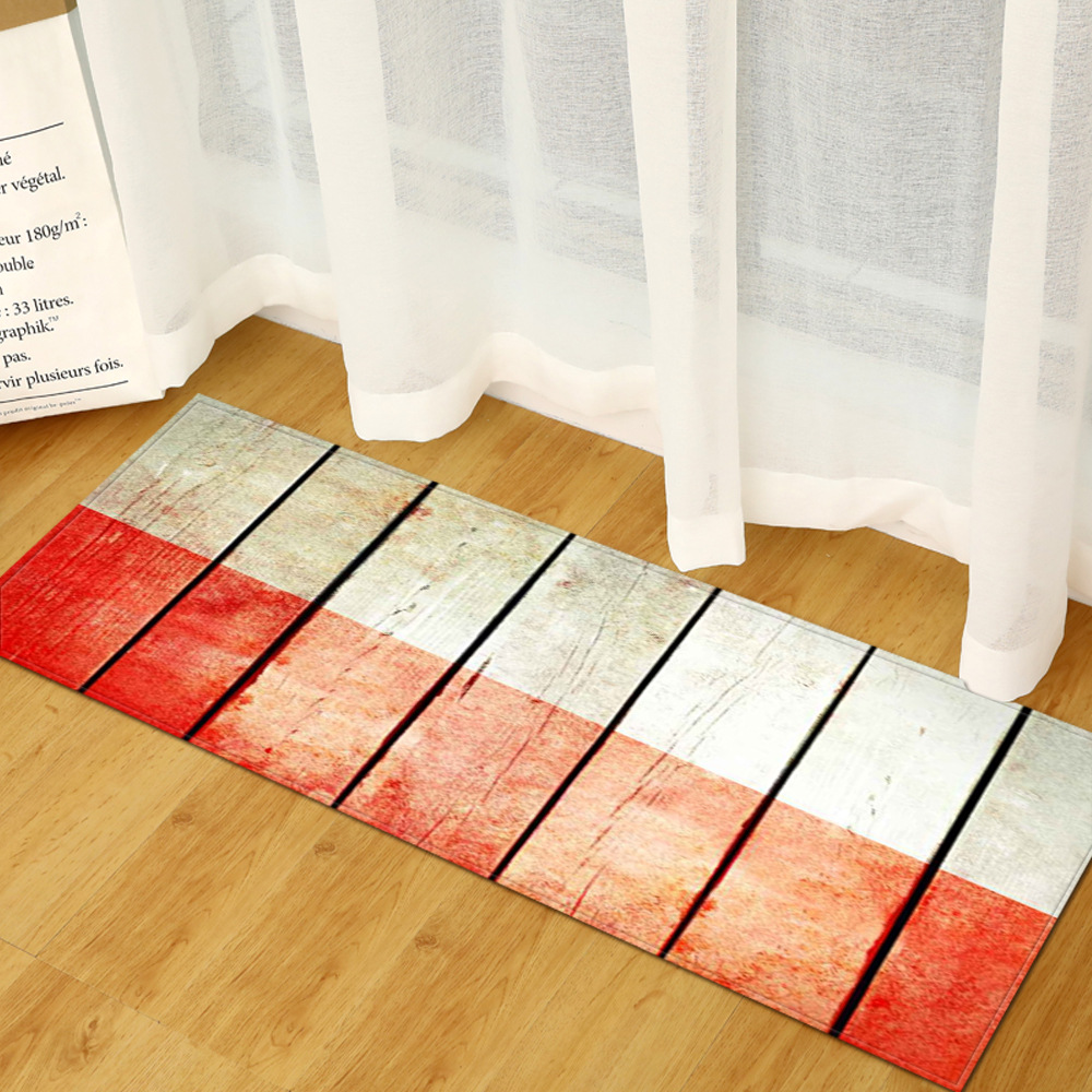 Venta caliente grano de madera puerta casa estera cocina tira absorbente baño antideslizante alfombra del piso sala de estar dormitorio alfombra 1