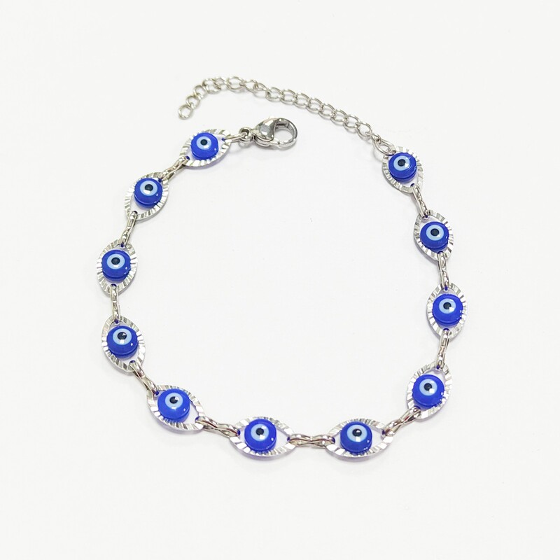 Stainless Steel Bracelet European and American Cross-Border New Devil's Eye Bracelet Evil Eyes Foreign Trade Bracelet Wholesale