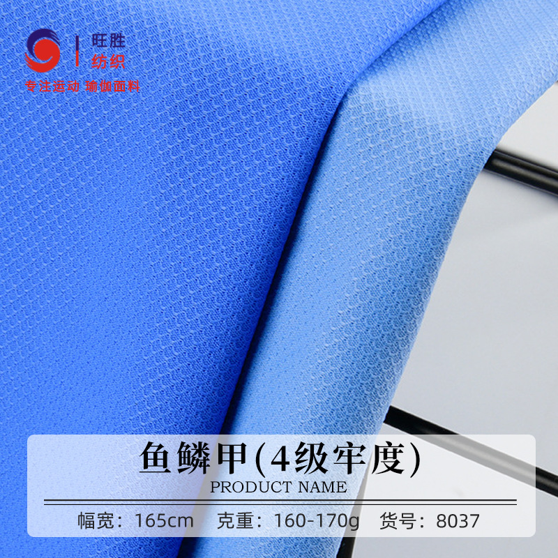 70D鱼鳞提花网眼布 170g锦氨冰感鸟眼布 纬编高弹泳衣瑜伽服面料