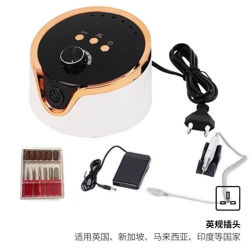 Pulitzador de uñas transfronterizas, pulitador de uñas conveniente de carga, pulitador de uñas profesional de eliminación de piel muerta 45000RPM