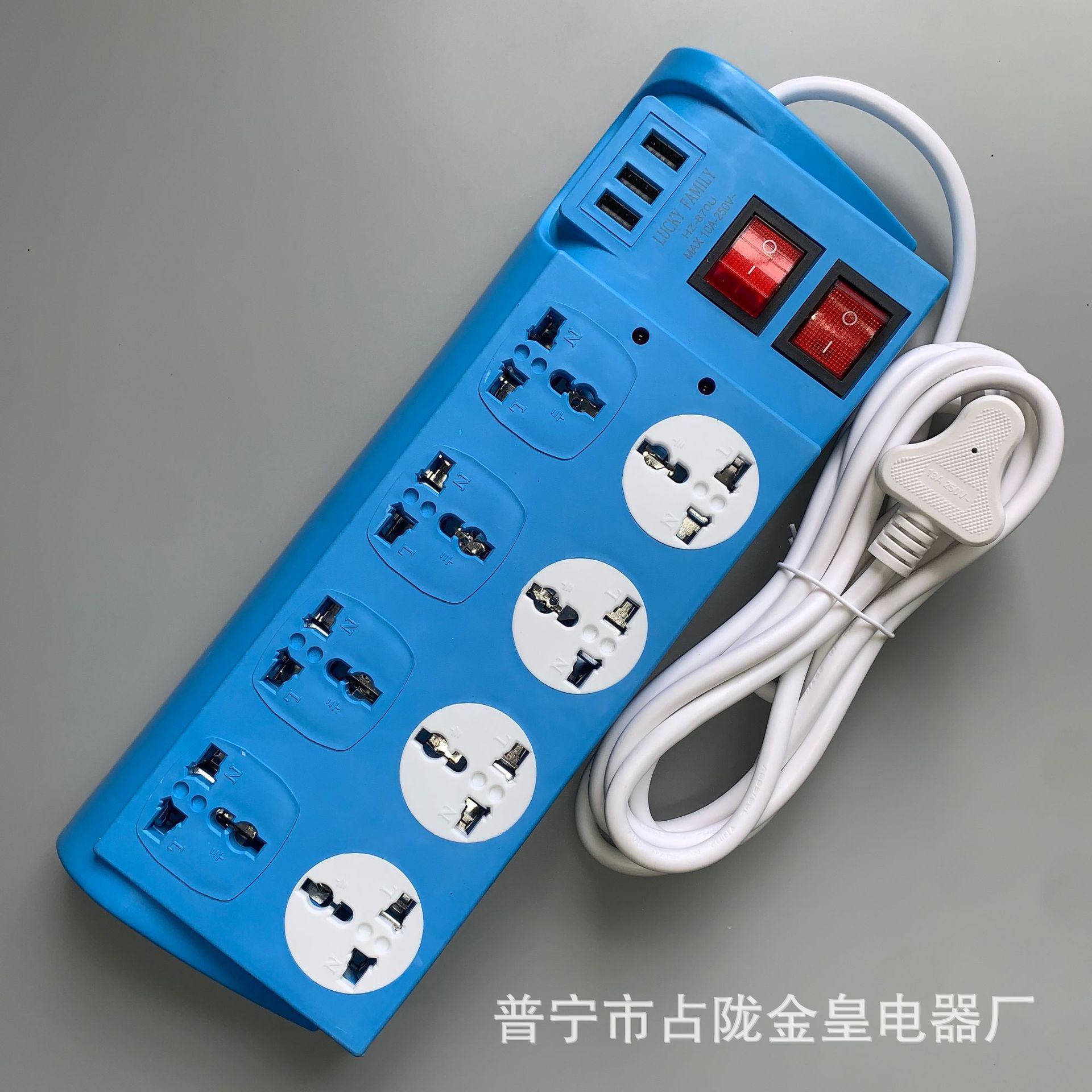 Doble interruptor con USB África doble fila de ocho bits enchufe fabricantes