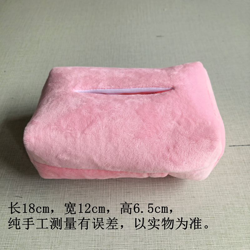 Short-Pile Tissue Box, Large Capacity Car Tissue Bag, Car Seat Armrest Box, Sun Visor, Simple and Luxurious Style Tissue
