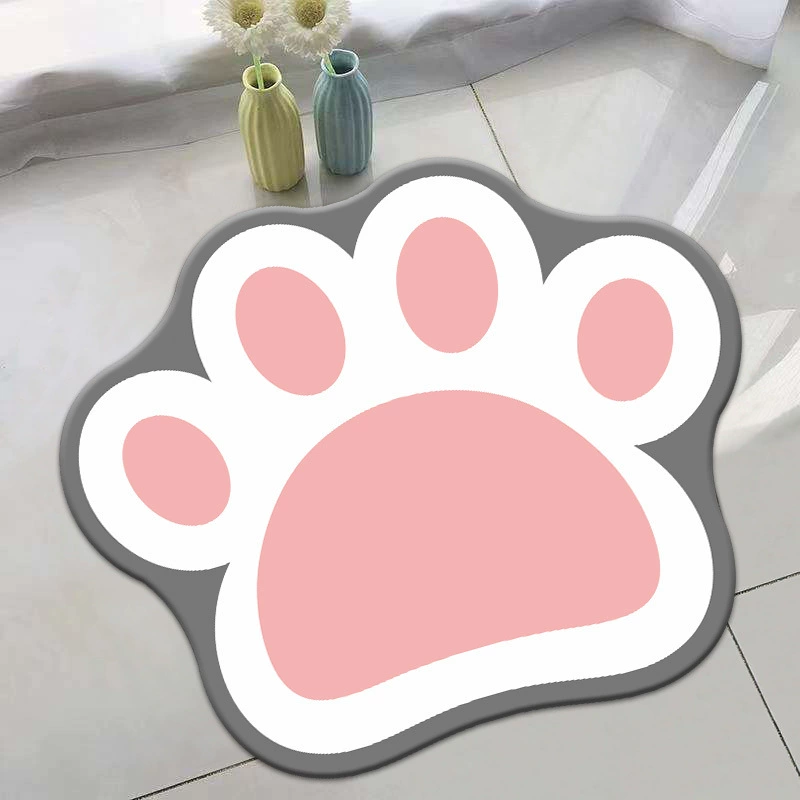 Мультяшная Bath Mat, 3D Face Blush Crystal Velvet, впитывающая влагу, разные размеры