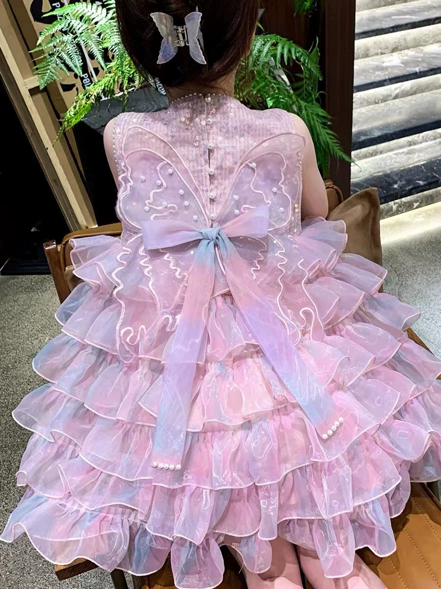 Summer skirt, summer clothing, children's small princess costume, evening dress, western style, Birthday gift