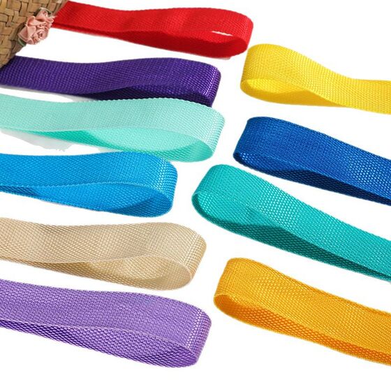 Factory wholesale 900D plain weave environmental protection color polypropylene webbing bag bag accessories black hand woven belt
