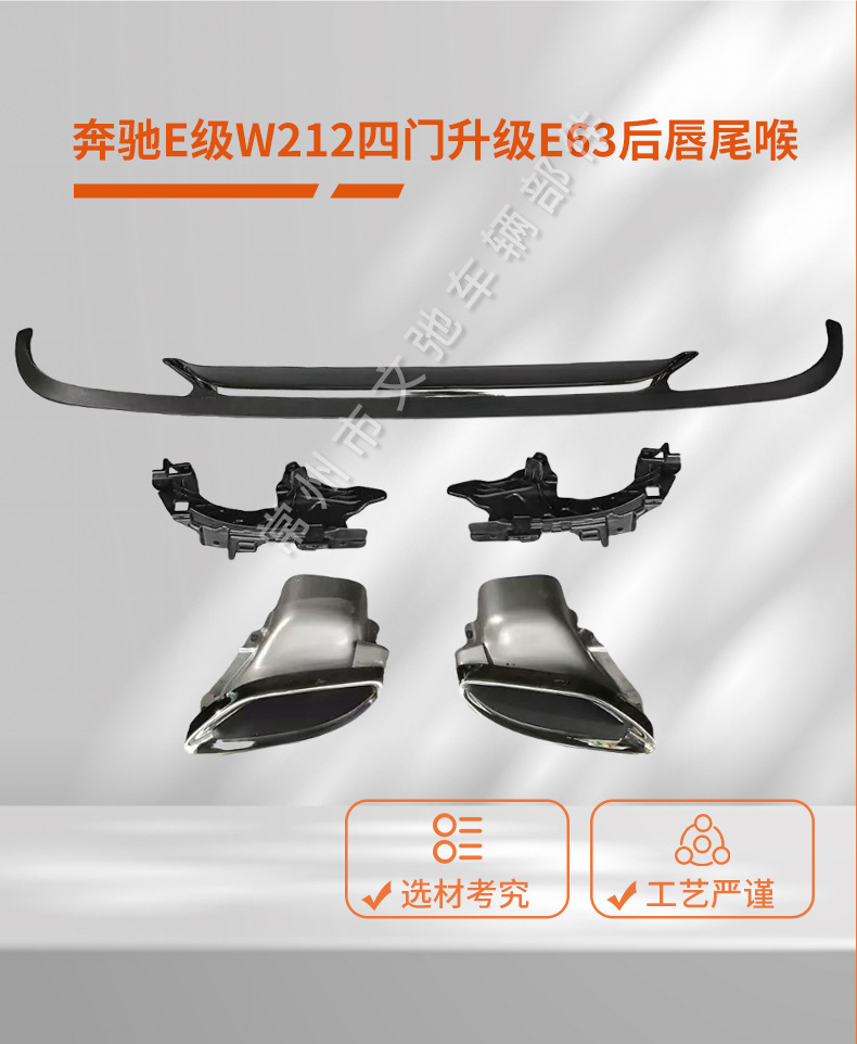 Suitable for 2014-2016 Mercedes-Benz E-Class W212 Modified E300 Amg E63 Tail Lip Tail Throat Rear Spoiler Kit