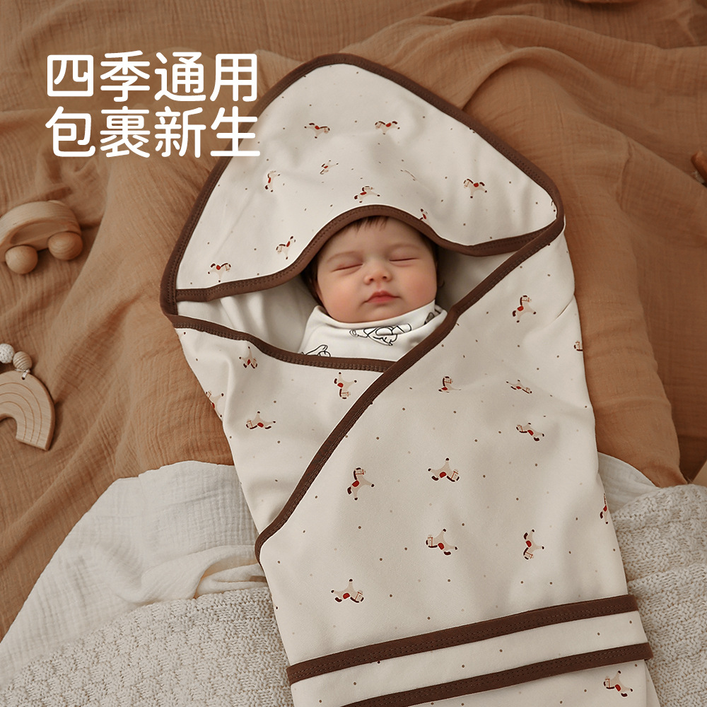 Newborn Pure Cotton Class a Swaddle Blanket, Double-Layer Delivery Room Swaddle, Summer Thin Style, Portable Small Quilt Wrap