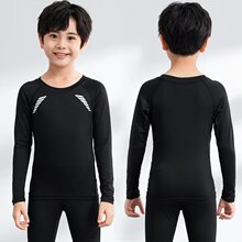 儿童紧身衣训练服男童速干衣跑步健身服打底篮球足球运动上衣