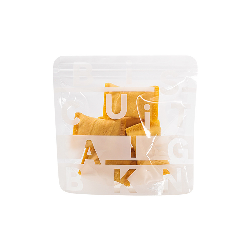 小零食糖果饼干雪花酥牛轧糖奶枣烘焙曲奇密封自立透明分装包装袋