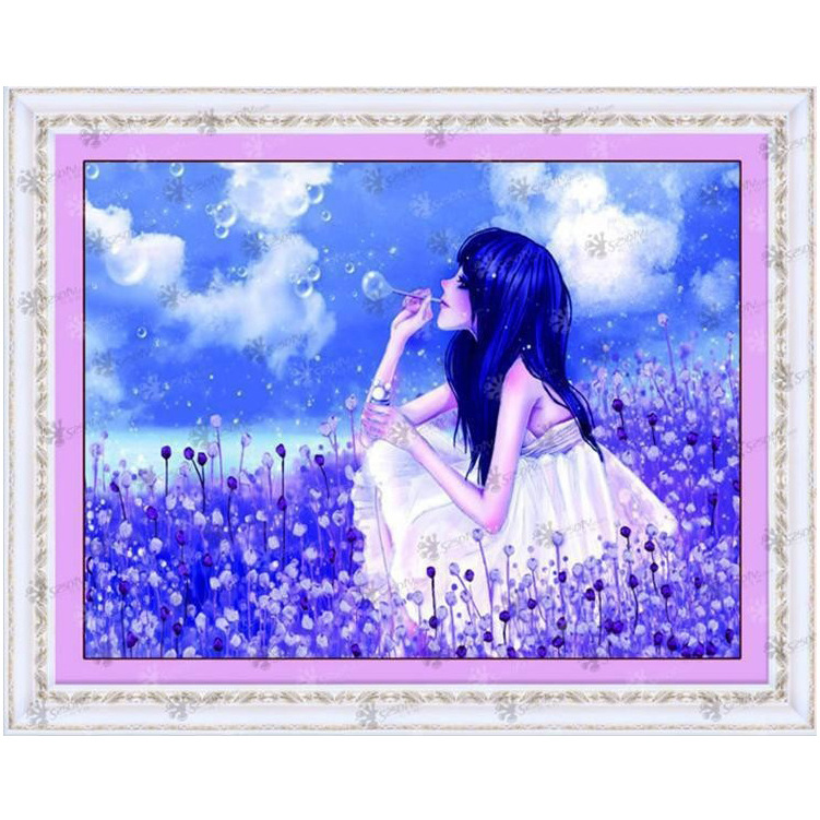 Bordado a mano DIY cinta bordado colgante pintura principiante bordado punto de cruz sala de estar pintura decorativa Lu bordado niños pequeña pintura colgante