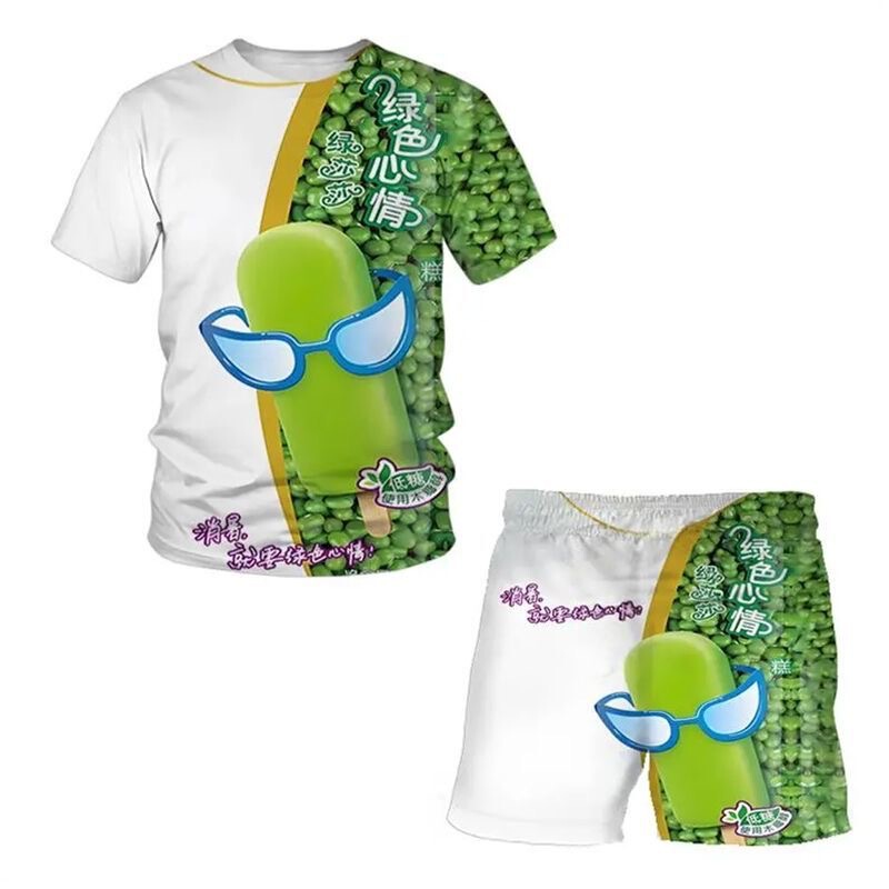 Summer Hot-Selling Various Popsicle and Ice Cream Pattern 3D Printed T-Shirts, Trendyy and Versatile, Personalized and Interesting Funny Suits